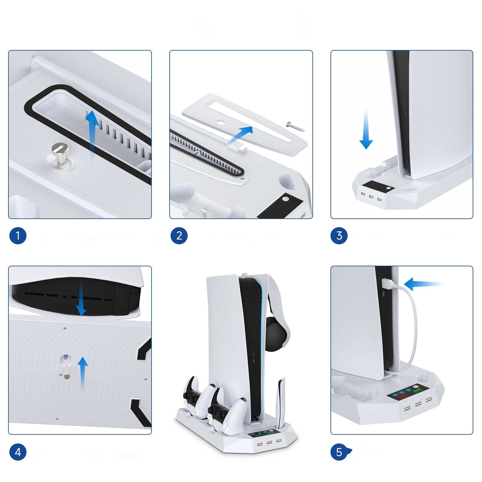 Plaque Rechargeable pour Manette, Ventilation