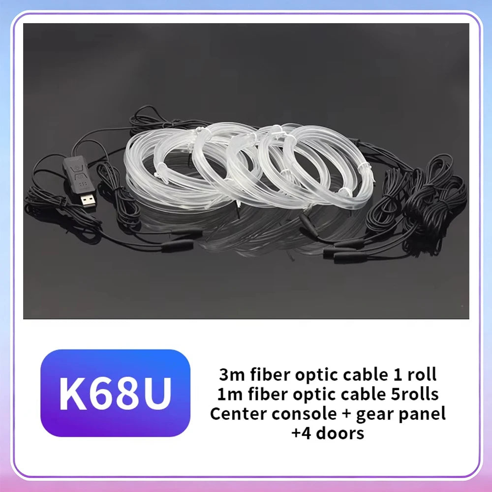 Bande LED Intérieure pour Voiture – Éclairage Ambiance RGB