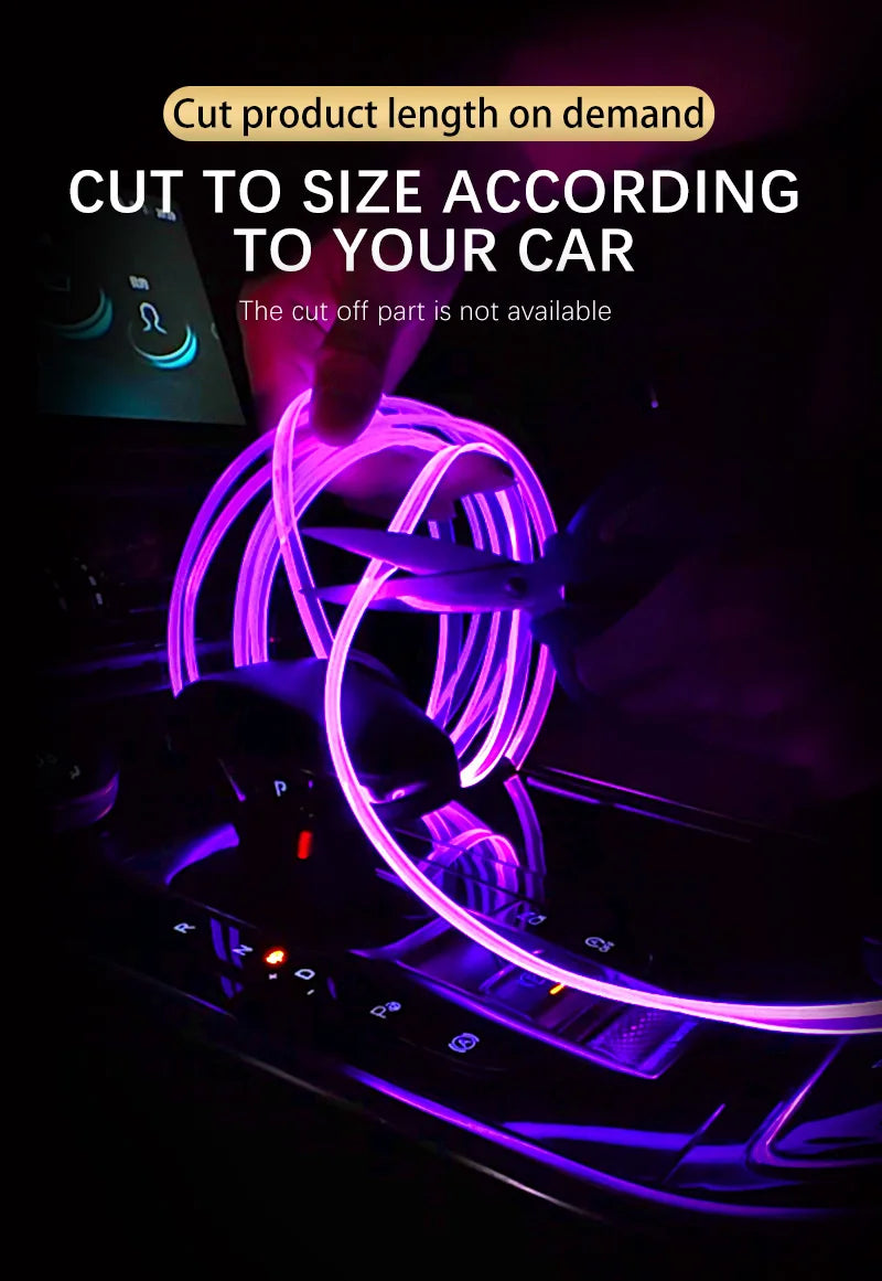 Bande LED Intérieure pour Voiture – Éclairage Ambiance RGB