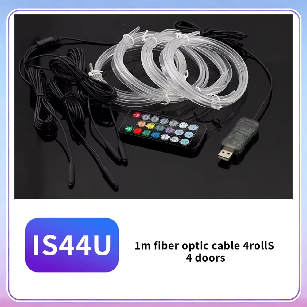 Bande LED Intérieure pour Voiture – Éclairage Ambiance RGB