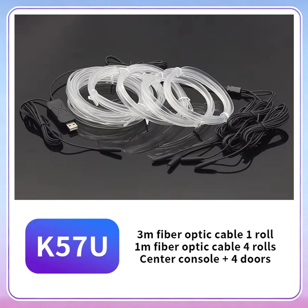 Bande LED Intérieure pour Voiture – Éclairage Ambiance RGB