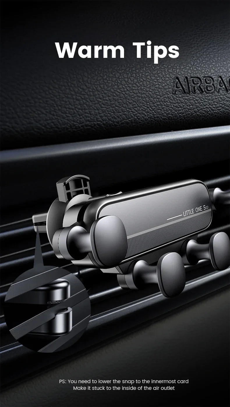 Support Téléphone Universel Gravity – Fixation Grille d’Aération