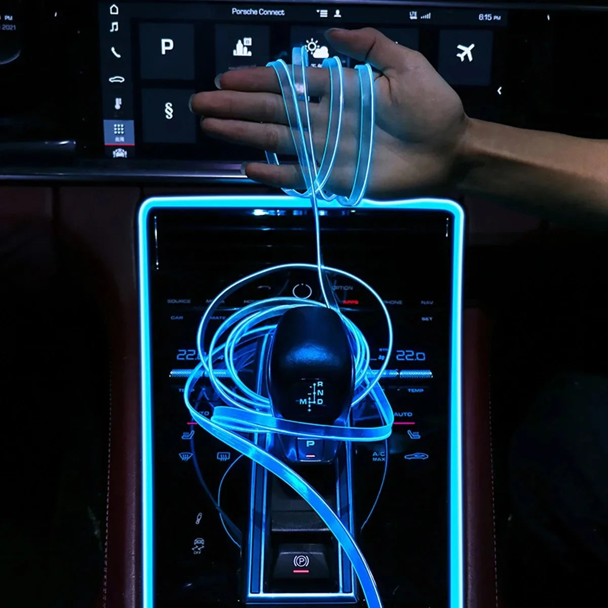 Bande LED Intérieure pour Voiture – Éclairage Ambiance RGB