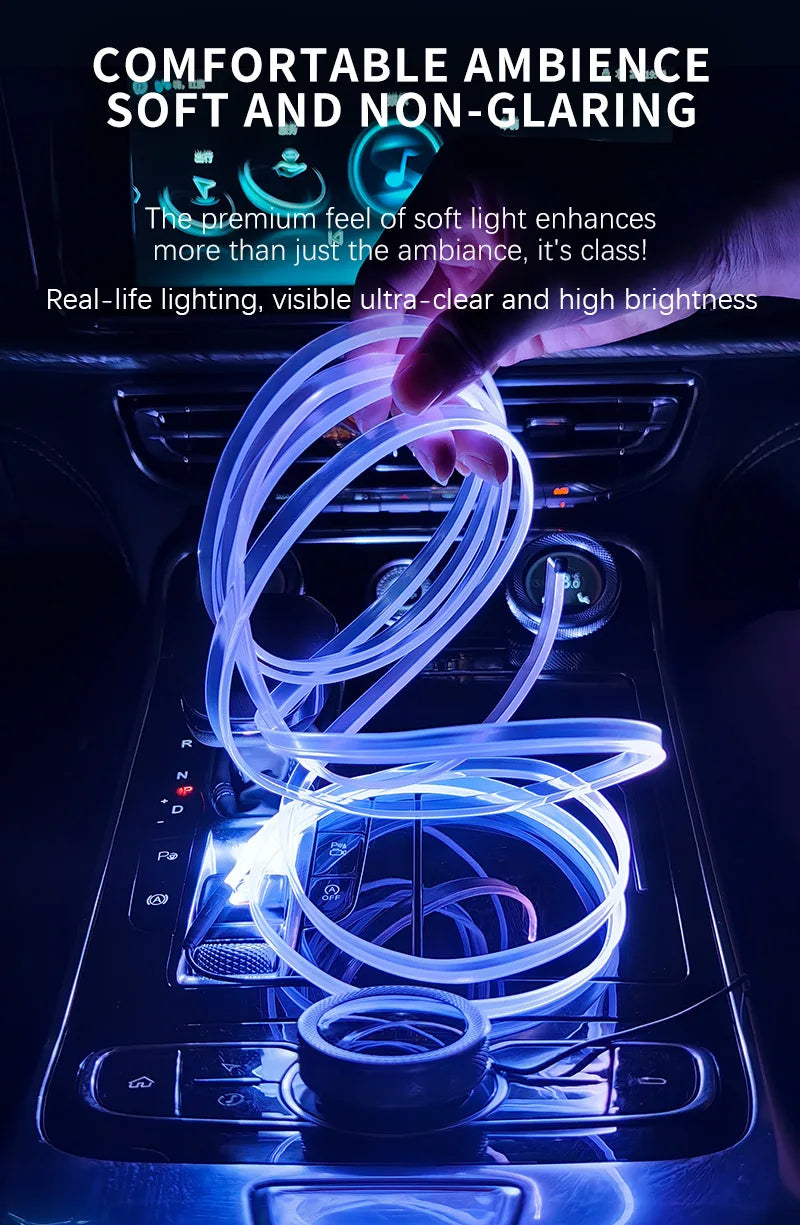 Bande LED Intérieure pour Voiture – Éclairage Ambiance RGB