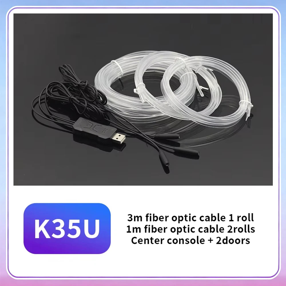 Bande LED Intérieure pour Voiture – Éclairage Ambiance RGB