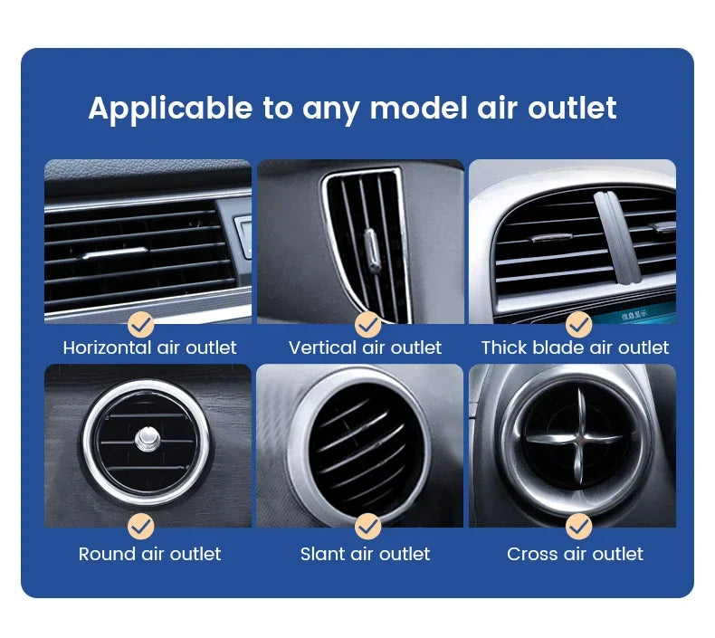 Support Téléphone Universel Gravity – Fixation Grille d’Aération