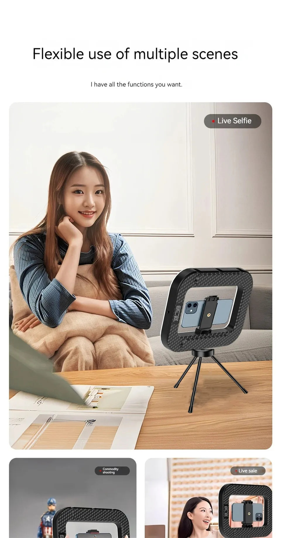 Ring light LED portable