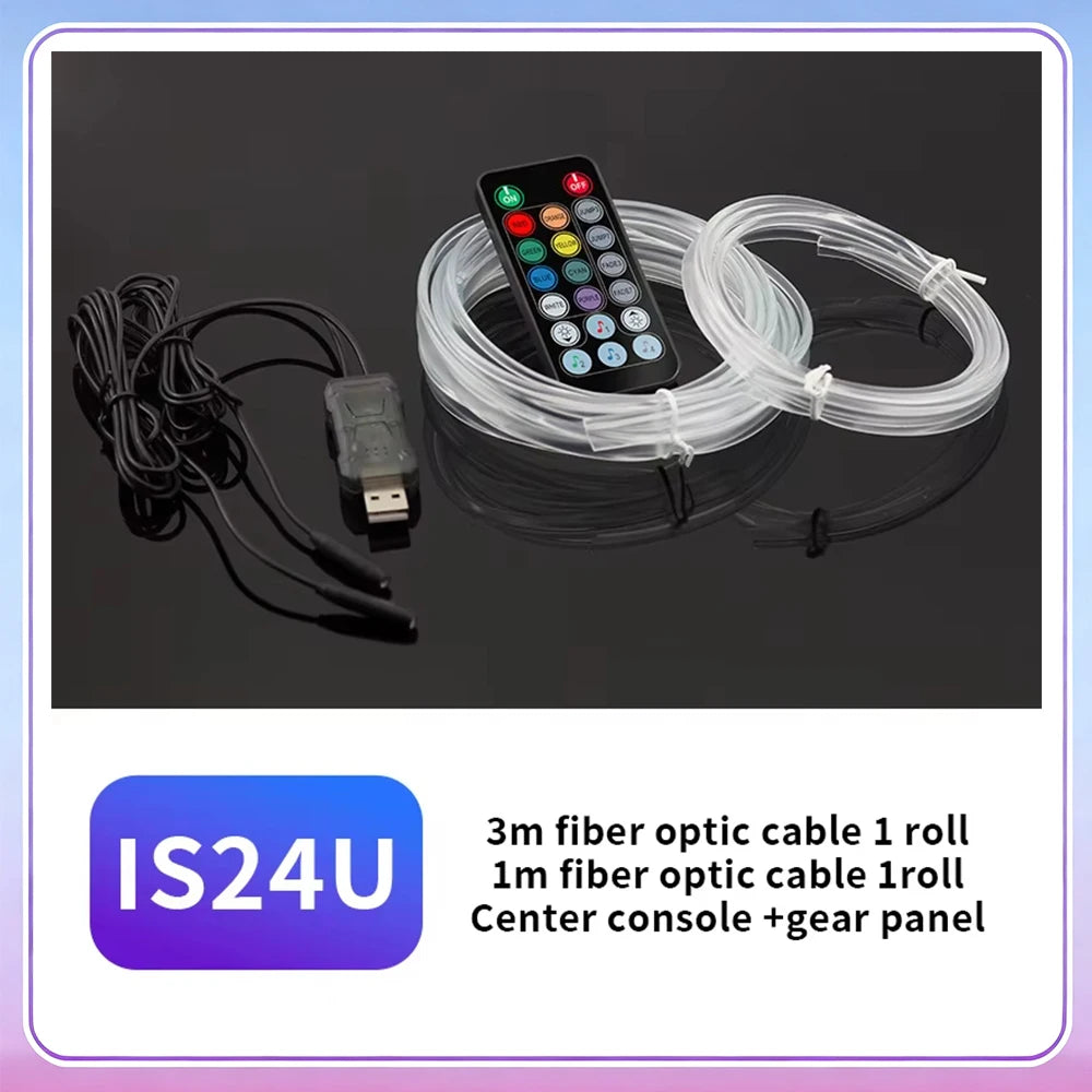 Bande LED Intérieure pour Voiture – Éclairage Ambiance RGB