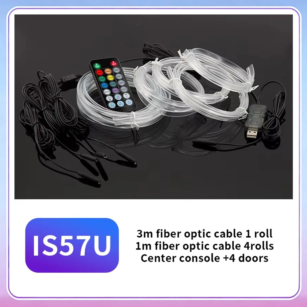 Bande LED Intérieure pour Voiture – Éclairage Ambiance RGB