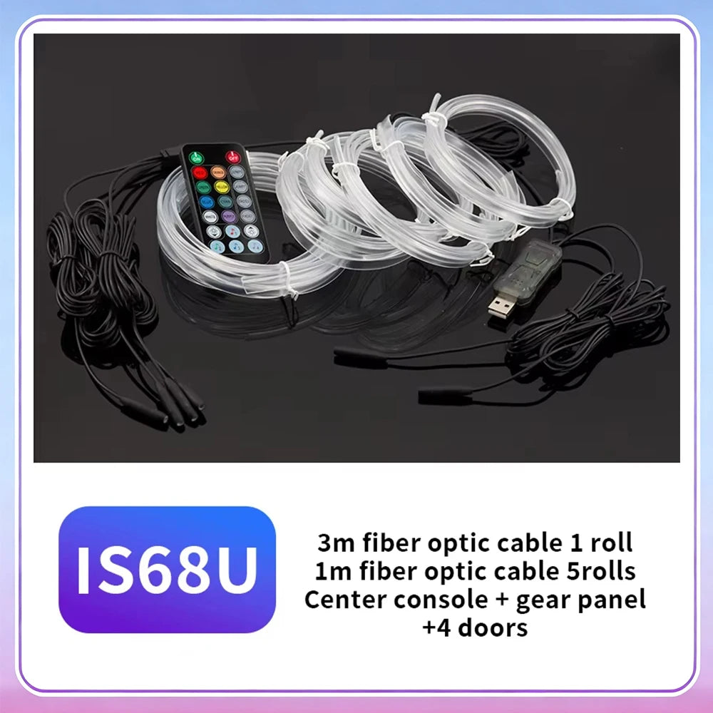 Bande LED Intérieure pour Voiture – Éclairage Ambiance RGB