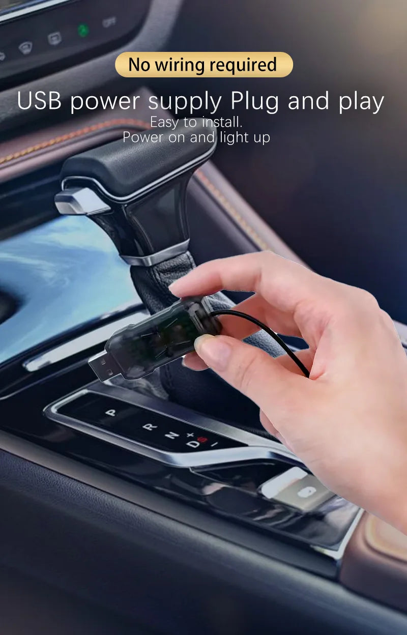 Bande LED Intérieure pour Voiture – Éclairage Ambiance RGB